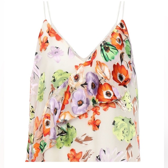 Alice + Olivia Silk Blend Ruffle Cami Blouse - Picture 8 of 12